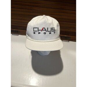 Vintage Claus Chaus Sport White Snapback Rope Hat Cap
